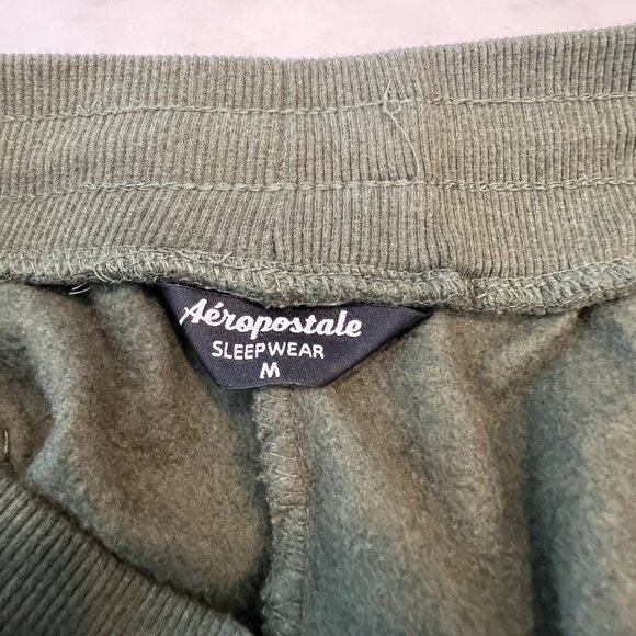 Aeropostale Sleep Shorts Men’s Medium Olive Green Drawstring Lounge Pajama Short - Picture 2 of 8